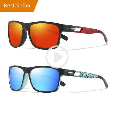 2022 Latest Design Outdoor Square Frame UV400 Mirror Lens Cycling Sports Polarized Sunglasses Men for Driving