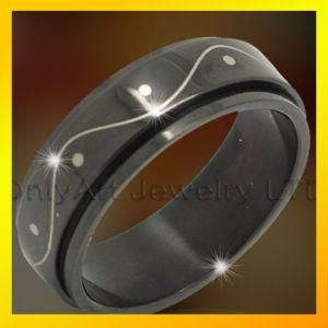 Black Plating 316L Steel Spinning Ring