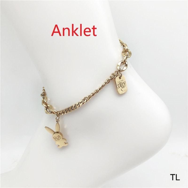 Manufacturer Customized 18K Gold-Plated Anklet Waterproof Top Fashion Anklet 18K Stainless Steel Bracelet Wholesale