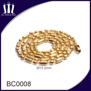 Wholesale Gold Colored Plated Ball Bead Chain Necklace