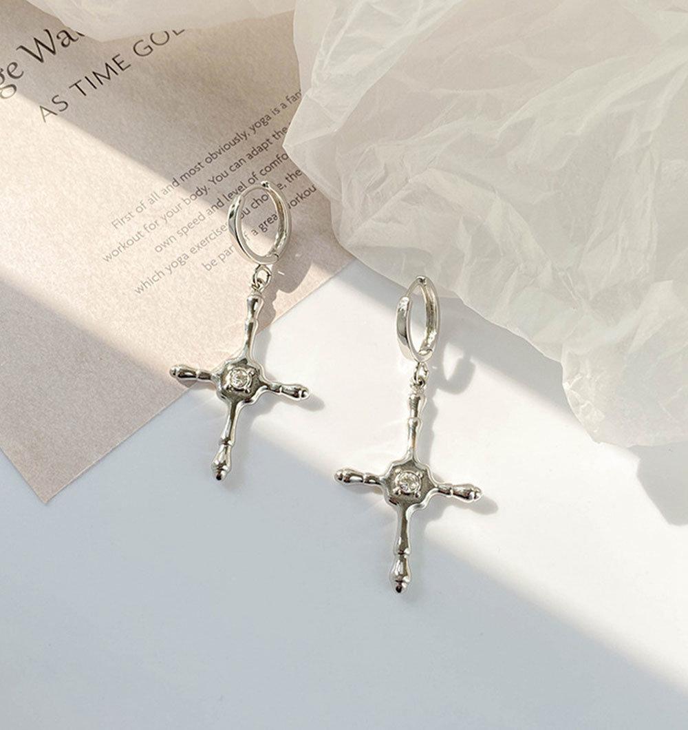 Fashion Accessorie Factory Wholesale Jewellery Beauty Charm Fashion Jewelry New Style Cross Bamboo Joint Earring