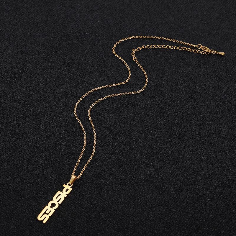 Manufacturer Custom 14K Gold Plated Fashion Jewelry High Quality Waterproof Trendy 18K Stainless Steel Necklace Name jewellery Necklace