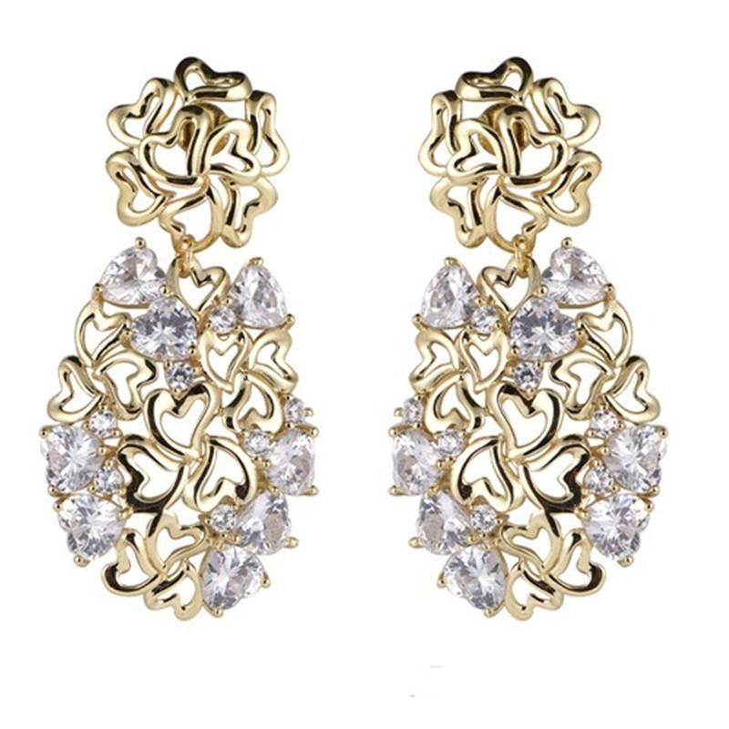 Wholesale 925 Silver Elegant CZ Earrings for Women