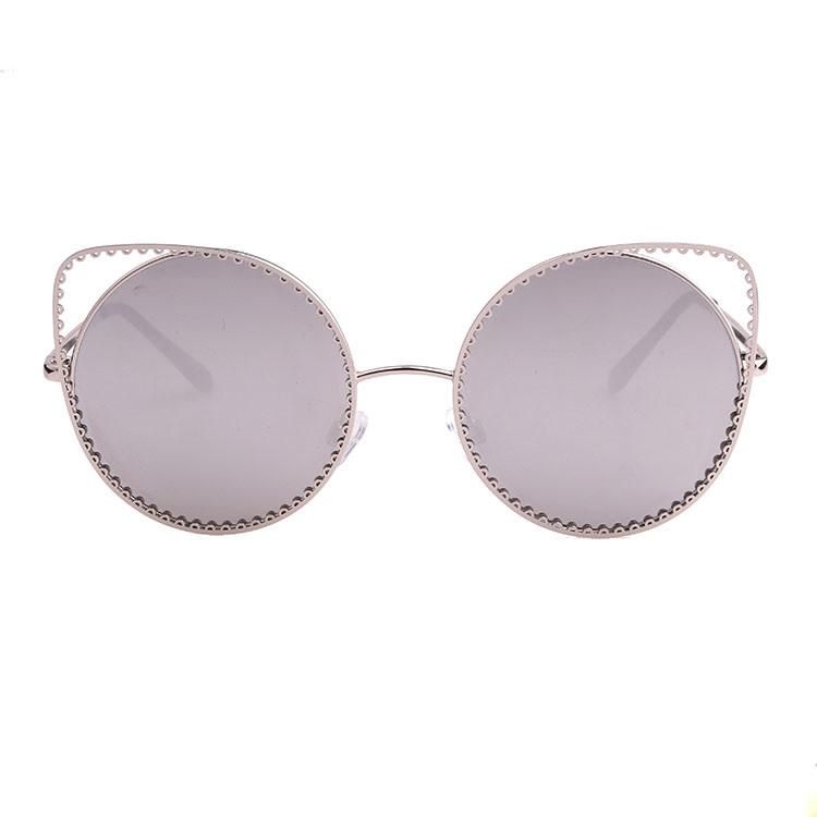 2022 Designed Cateye with Decoration Popular Metal Sunglasses
