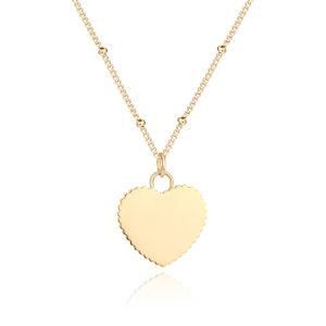 Custom Logo Women Love Stainless Steel Heart Charm Necklace