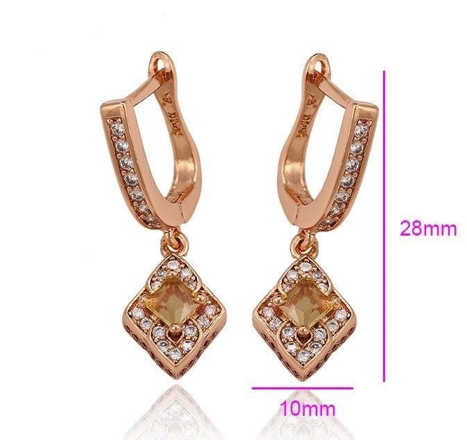 Rose Gold Plated Earrings Elegant Popular Drop Earrings