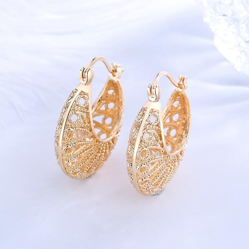 New Arrival Fashion Gold Plat Hoop Earrings Gold Plated Jewelry