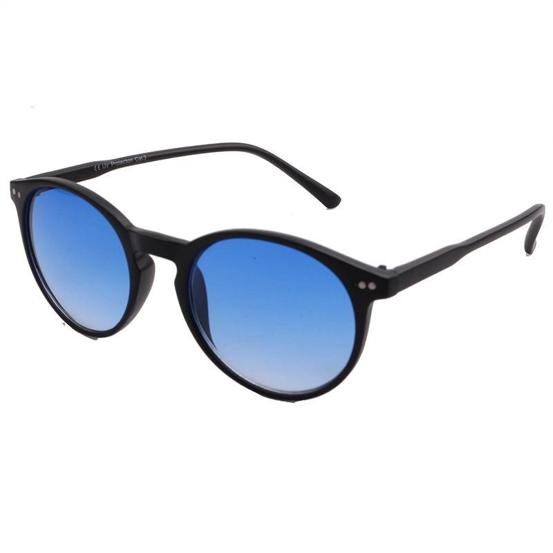 Factory Directly Round Shape Fashion Sunglasses with Silver Rivet