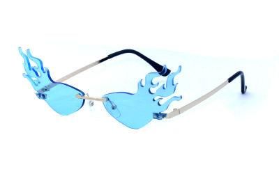 Frameless Remless Ultra Light Fire Shape Sunglasses
