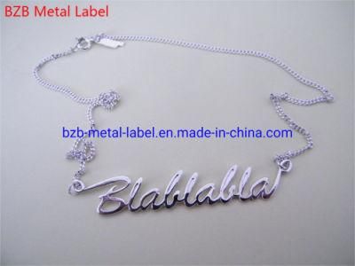 Custom Fashion Metal Alloy Accessory Necklace Metal Pendant for Decoration Garment Clothing Bottle Necklace
