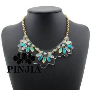 Acrylic Stones Flower Pendant Choker Fashion Jewelry Necklace