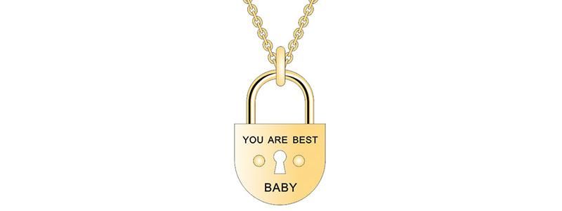 High Quality Gold Blessing Lock Jewelry Set