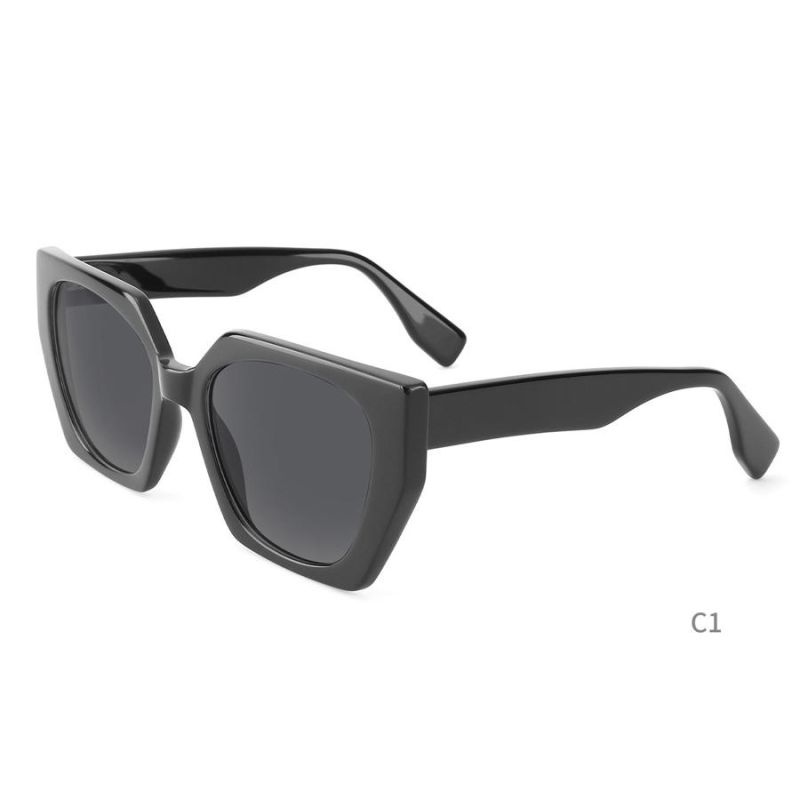 Trendy Fashion Acetate Square Sunglasses Hot Selling Oversized Frame Polarized Glasses Custom Logo Luxury Sun Glasses