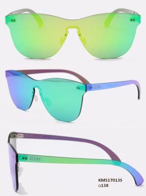 One Piece Nylon Lens Nylon Temple Sunglasses (KMS17013S)