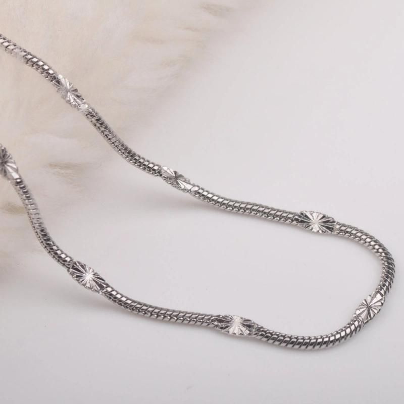 Popular Round Snake Chain Embossed Necklace for Stainless Steel Jewelry