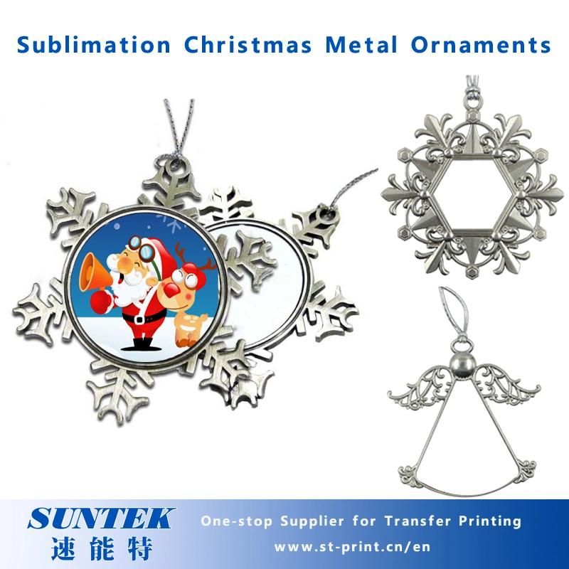 Blank Metal Christmas Pendants for Sublimation Printing