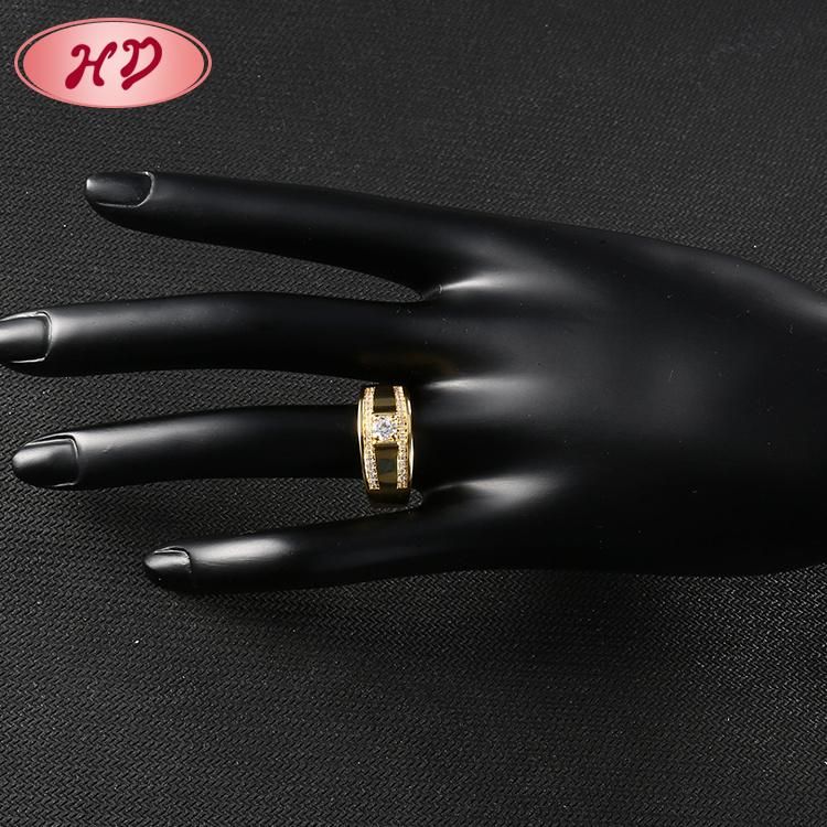 Women Stainless Steel 18K Gold Plated Silver Engagement Finger Wedding Rings Fashion Jewelry Design