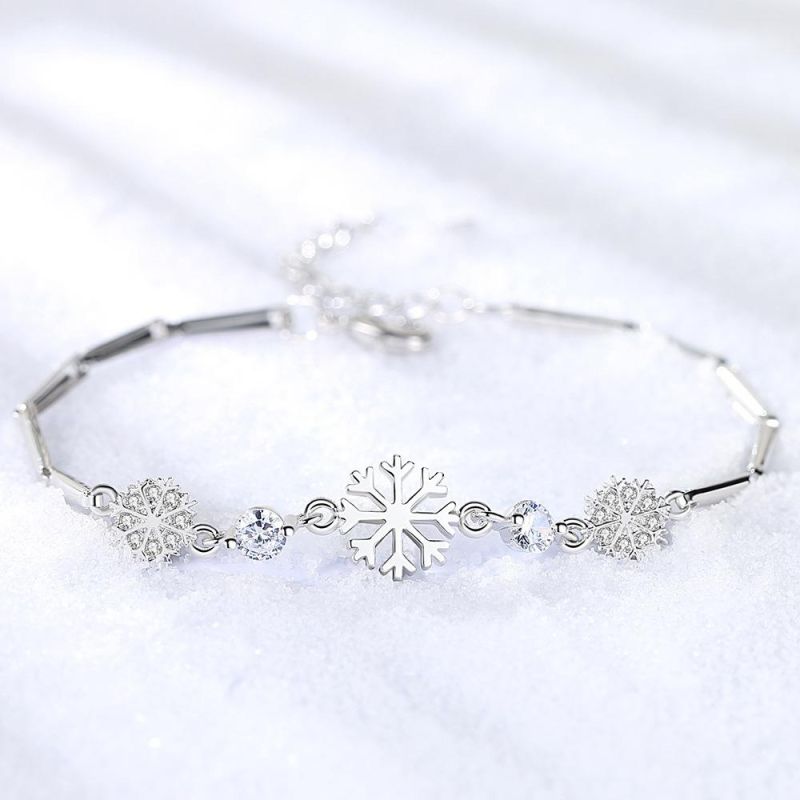925 Sterling Silver Snowflake Bracelet