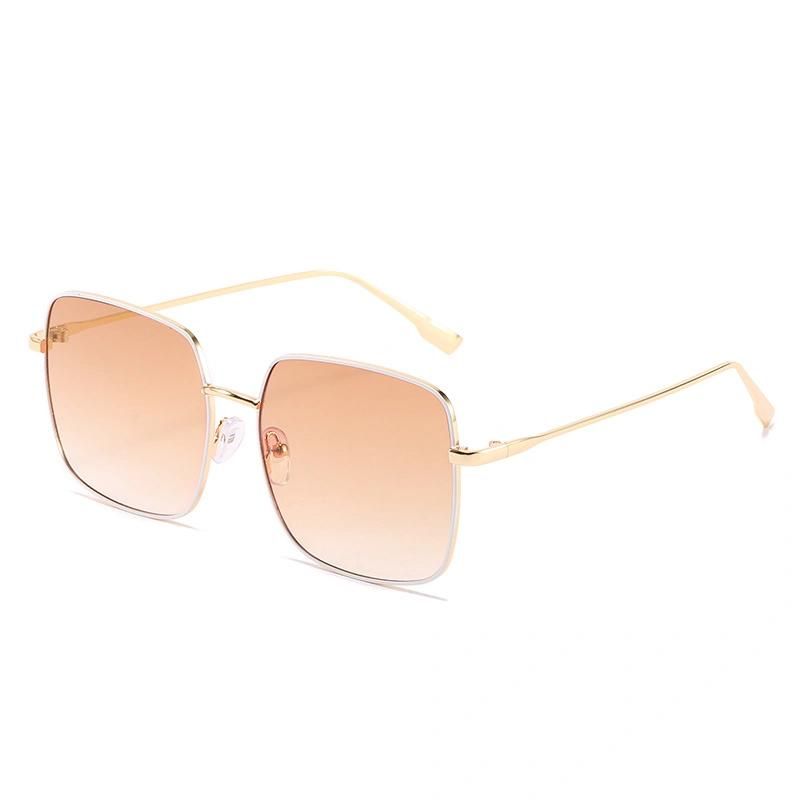 Fashion Style Colorful Gradient Metal Frame Sunglasses