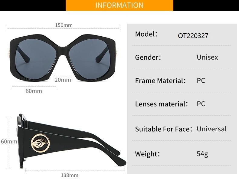 2022 Large Frame Polygon Color Matching Fashion Personality Sunglasses