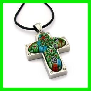 Murano Glass Stainless Steel Pendant Jewelry