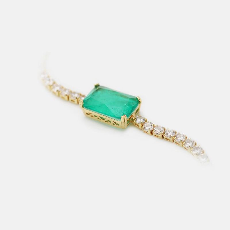 Simple Wholesale Adjustable One Stone Zircon Fashion Chain Bracelet