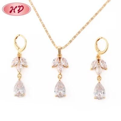 Fashion Alloy 18K Gold Plated Jewelry Chain Sets for Female