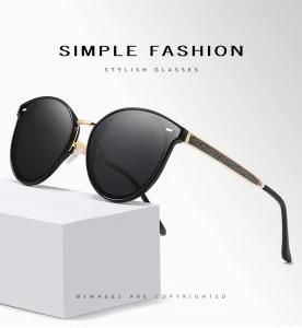 Wholesale Vintage Brand Custom Logo Metal Designer Sunglasses Women