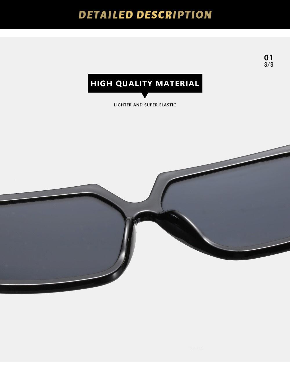 Hot Wholesale Retro Rectangle Brand Designer Polarized Men/Women Sunglasses