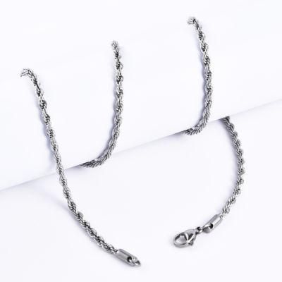 Wholesale Hop-Hip 18K Gold Plated Fashionable Stainless Steel Rope Chain for Jewellery Design