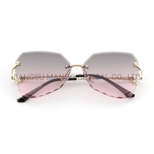 Rimless Flower Wave Lens Edge Special Sunglasses