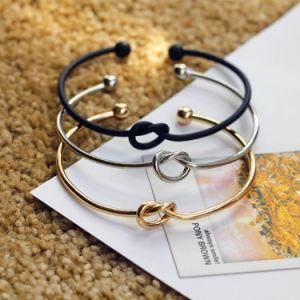 Original Design Simple About Pure Copper Casting Love Knot Bracelet