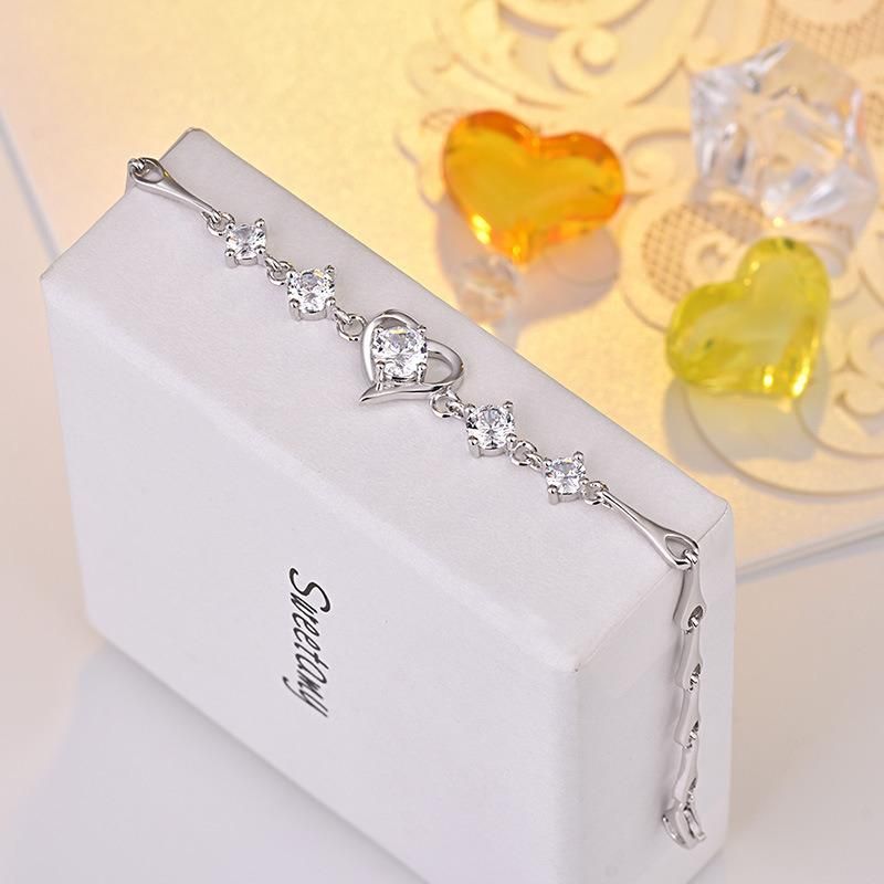 S925 Sterling Silver Ocean Heart Bracelet