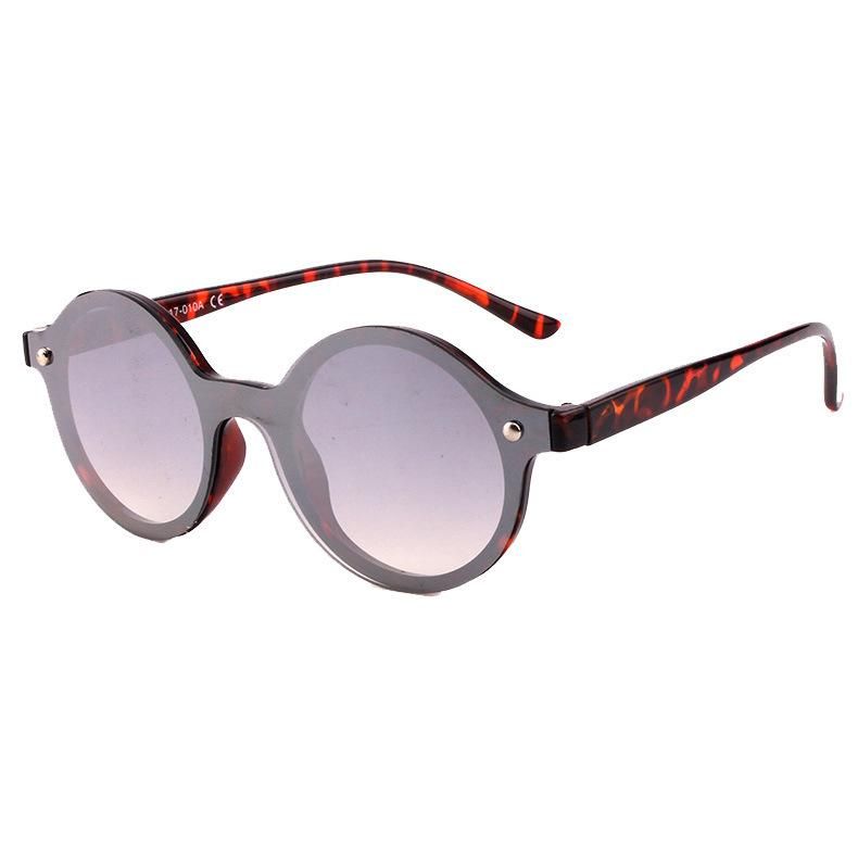 2017 Hot Selling One Piece Mirror Lens Fashionable Sunglasses with Round Shape