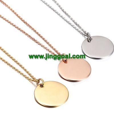 High Quality Round Shape Titanium Steel Pendent Necklace