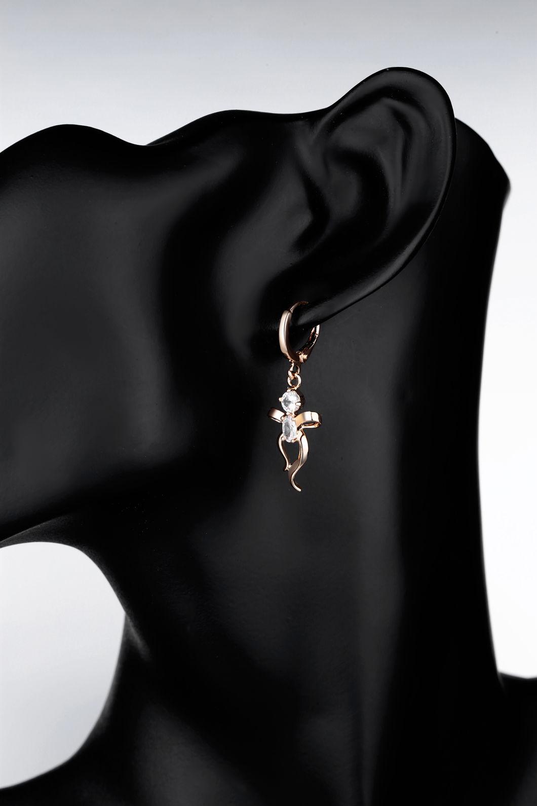 Fashion Copper Alloy Women Gold Plated Party Drop Pendant Earring