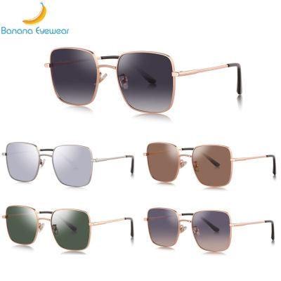 Ready Goods Rectangle Oversized Unisex Metal Sunglasses