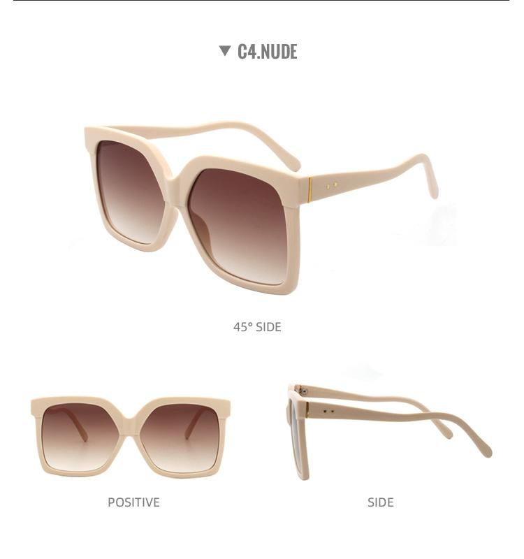 2022 Trendy Luxury Large Square UV Protction Vintage Leopard Design Sunglasses for Unisex