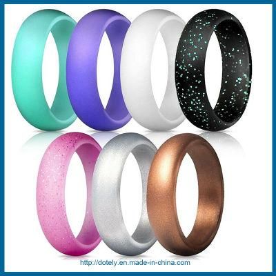 Flexible Silicone Ring Men Women Rubber Wedding Band