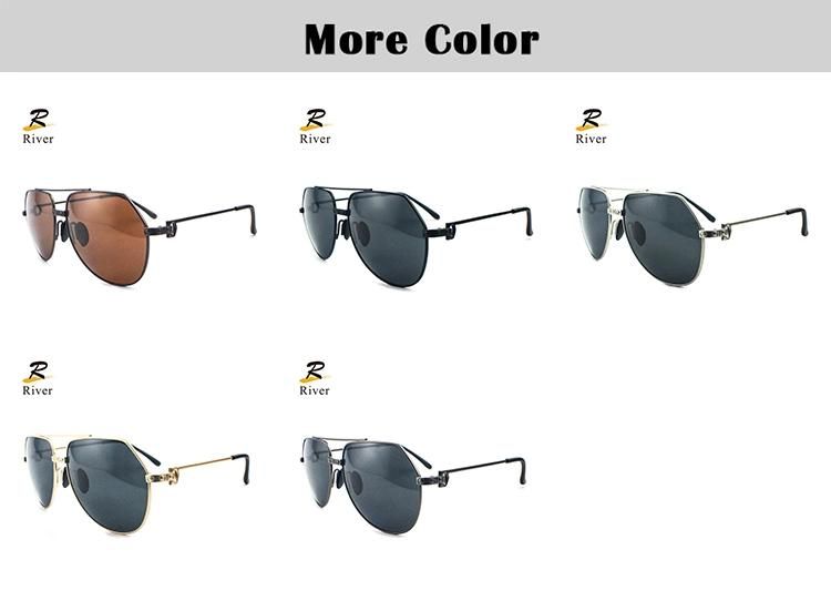 Unique Double Beam Design Stock Wholesale Polarized Men Sunglasses