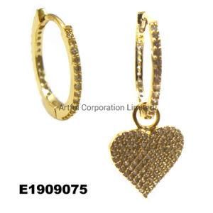 Hoop Earring/Silver Earring/Brass Earring/Fashion Jewelry/in Gold Plated