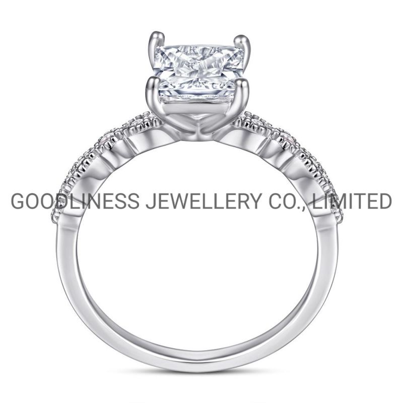 Silver Infinity Gold Plated Wedding Engagement Diamond Rings for Women