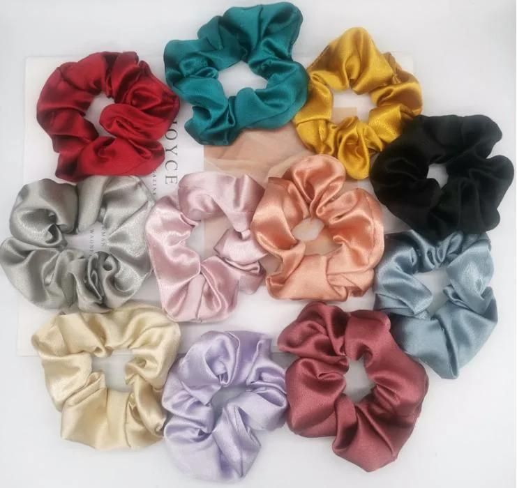 Wholesale Custom Printed Tennis Polyester Standard Shape Hair Scrunchies