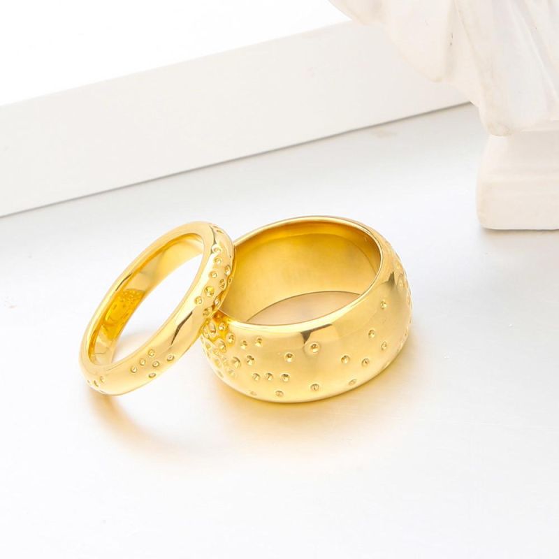 Concave Style Gold Jewellery Ladies Finger Ring Women for Sales Jewelry Accessories