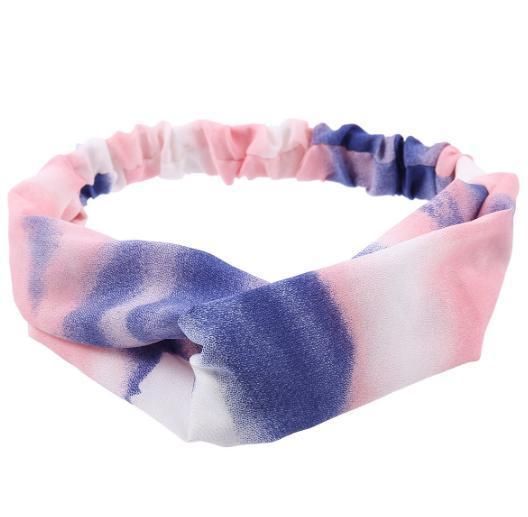 Fashion Accessories Colorful Twisted Knotted Hair Bands for Women Tie Dye Hair Ornaments Bowknot Head Bands