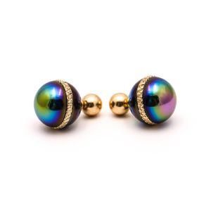 Fashion Jewelry Women Accessories Double Sided Pearl Stud Earrings