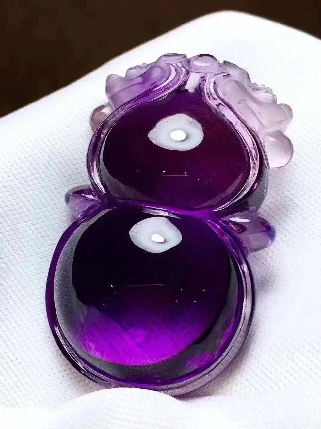 Purple Crystal Pendant Gourd Natural Crystal