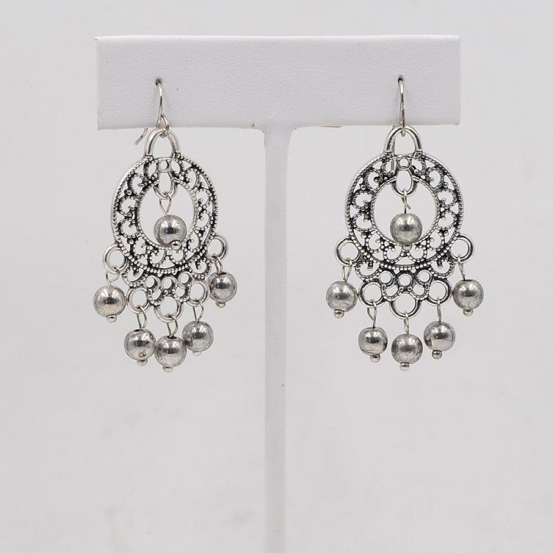 New Fashion Alloy Geometry Silver Color Earring