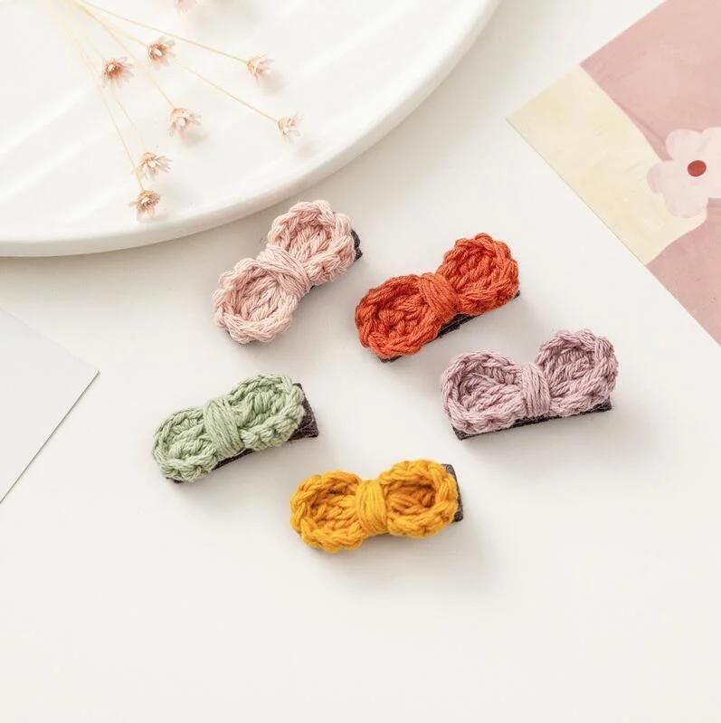Crochet Bow Hair Clips Customized Color