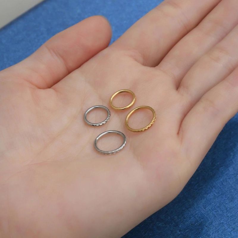 Nose Septum Ring-Wheat-Ear G23 Titanium Hinged Segment Clicker 16g 18g 20g Body Piercing Jewelry